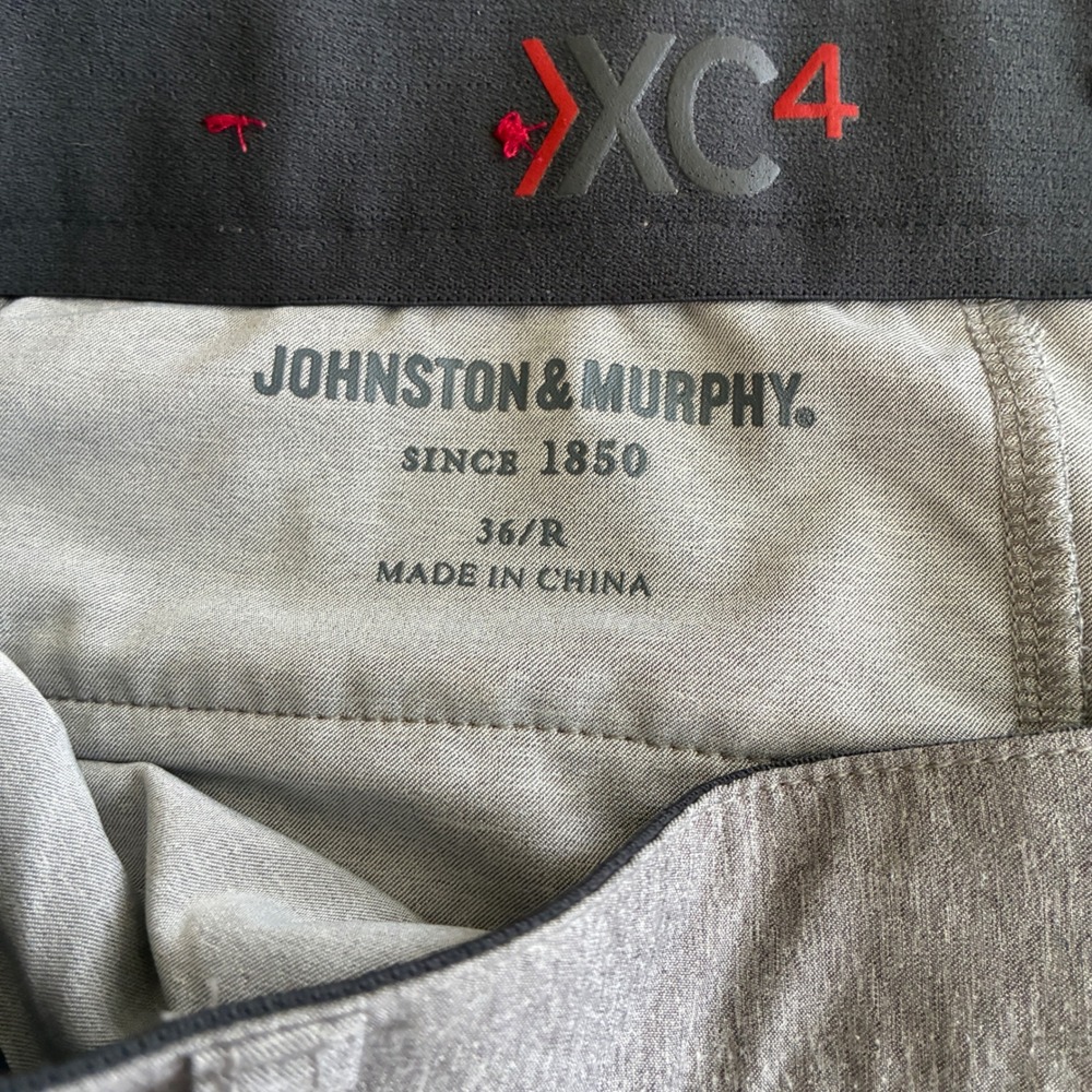 Johnston‎ & Murphy XC4 Golf Pants Mens 36/R (38"x32") Gray Performance  Stretch - Picture 2 of 10